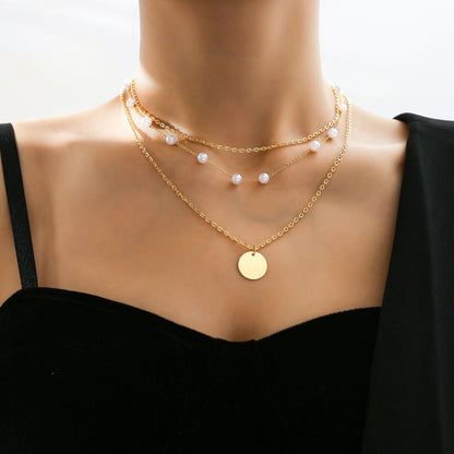 Bohemian Necklace Multi Layered Related Clavicle Chain Necklace