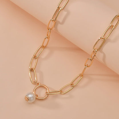 Pearl Pendant Choker Necklace for Women