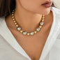 Punk Large Beads Short Necklaces