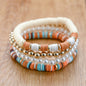 Bohemian Beaded Stretch Bracelets Colors Clay Beads