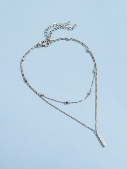 Multi Layered Related Clavicle Chain Necklace