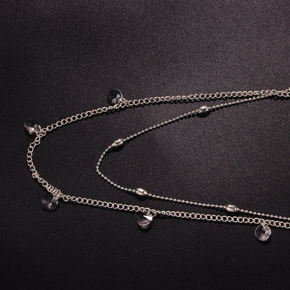 Small Crystal Stone Beads Chain Necklace