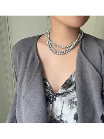 Long Pearl Necklace Costume Pearl Jewelry