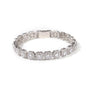 Hip-hop 9mm square rock candy zircon bracelet