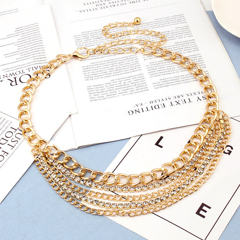 Retro Geometric Chain Waist Body Chain Women Sexy