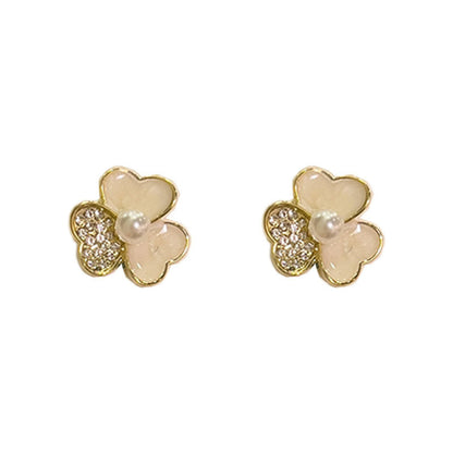 Opal Flowers Earring Studs