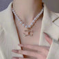 Double C Pearl Necklace Jewelry Set