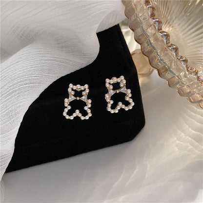 Pearl Bear Earring