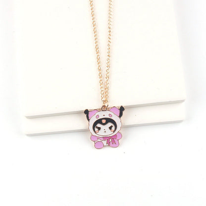 Cute Cartoon Simple Clow Oil Dripping Necklaces