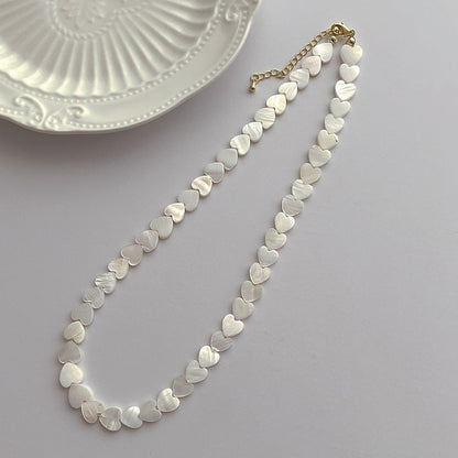 Natural Shell Love Heart Necklace
