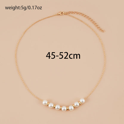 Thin Chain Pearl Necklace