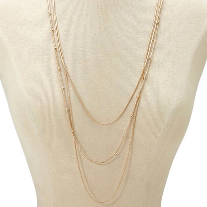 Layer Snake Beaded Chain Necklace