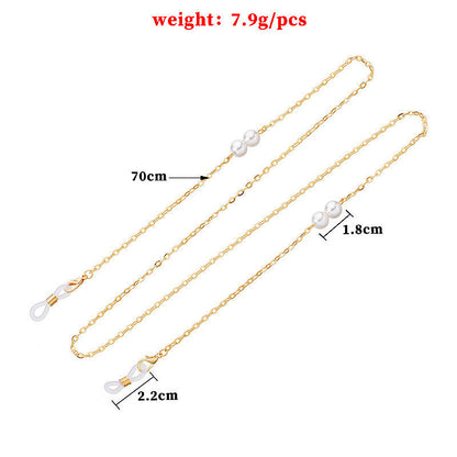 Strap Masking Holder Pearl Glasses Chain