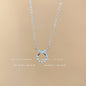 Titanium steel pearl clavicle necklace
