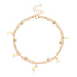Summer Beach Sexy Double Layered Round Beads Star Feet Chain