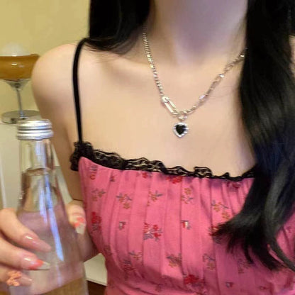 Tiny Heart Pendant Necklace for Women