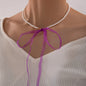 Elegant White Imitation Pearl Choker Necklace