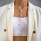 Beach Simple Metal Pearl Sexy Chest Chain