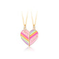 Children's Rainbow Magnetite Heart Alloy Dripping Oil Necklaces