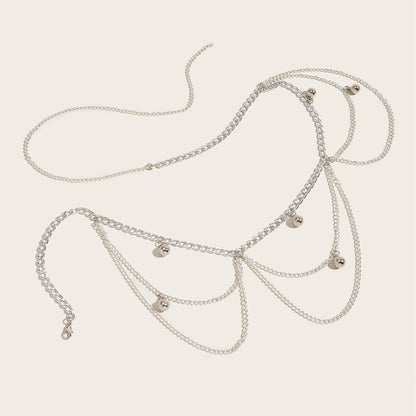 Multi-Layer Metal Body Chain Waist Garter Belt