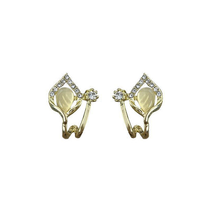 Geometric Opal Stud Earrings