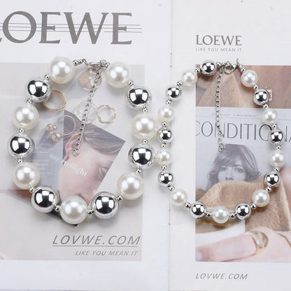Chunky Choker Necklace Pearl Statement Necklace