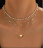 Pearl Pendant Multi-layer Necklace Stylish Women