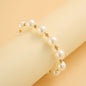 Retro Beaded Pearl Necklace Bracelet Earrings Jewelry Set