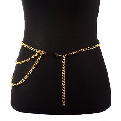 Multi-layer Exaggerated Body Chain Layer Waist Chain Belt
