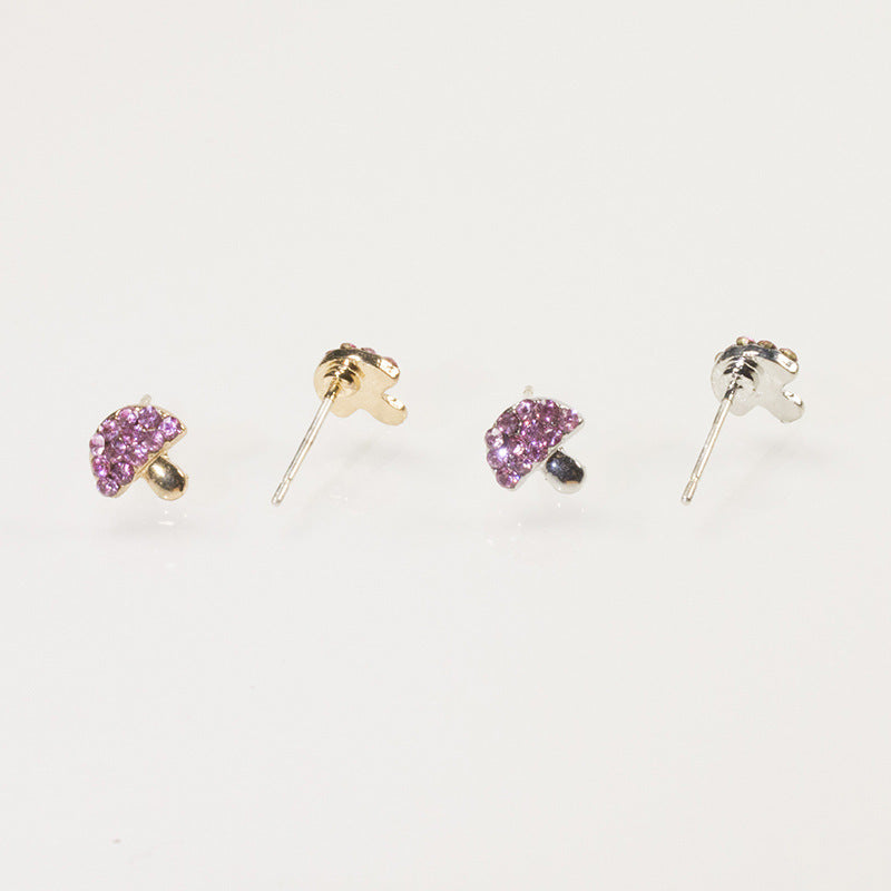 Lollipop Mushroom Stud Earrings Set