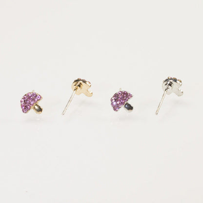 Lollipop Mushroom Stud Earrings Set