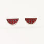 Red Enamel Fruit Watermelon Stud Earring