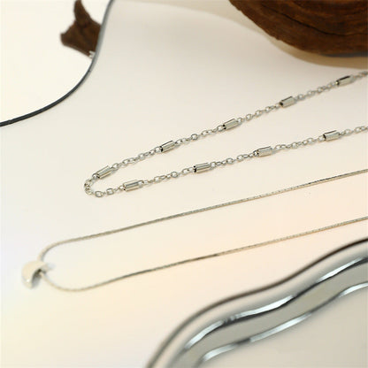 Layered Crescent Pendant Necklace Jewelry