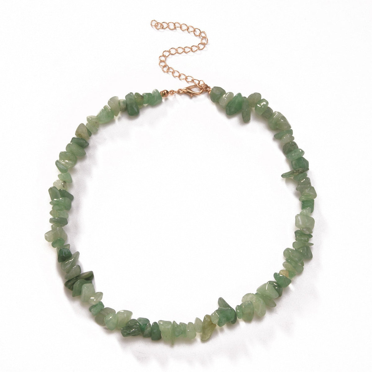 Natural Stone Chip Gravel Crystal Choker Gemstone Necklace