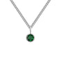 Stainless Steel Necklace With Diamond Birthstone Pendant