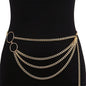 Metal Body Chain Tassel Multilayer Sexy Waist Chain Jewelry