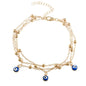 Three Layer Multilayer Chain Anklet Bracelet