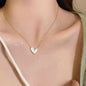 white heart pendent necklace