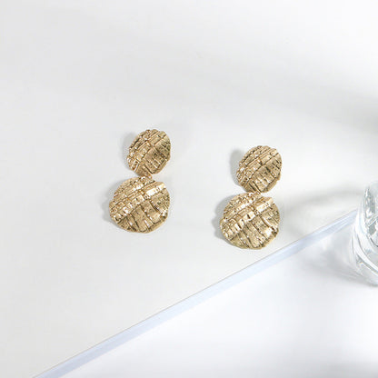 Metallic Chunky Round Earrings