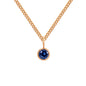 Stainless Steel Necklace With Diamond Birthstone Pendant