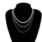 Vintage Layer Necklaces for Women Gold Set Cuban Link Snake Chain