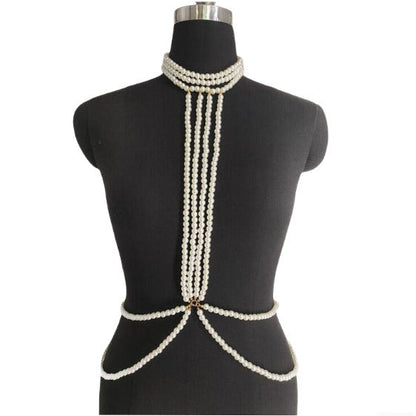 Sexy Bikini Pearl Chest Chain