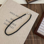 Retro Black Glass Pearl Necklace