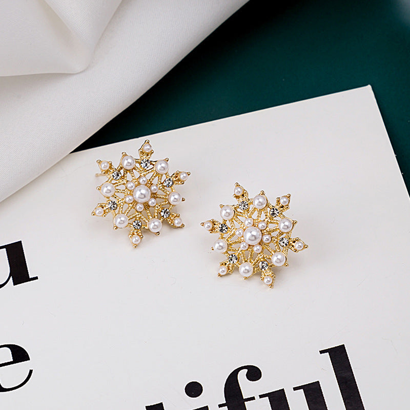 Snowflake Christmas Earrings Women