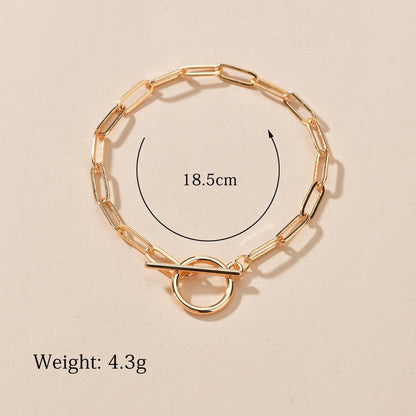 Toggle Paper Link Chain Bracelet