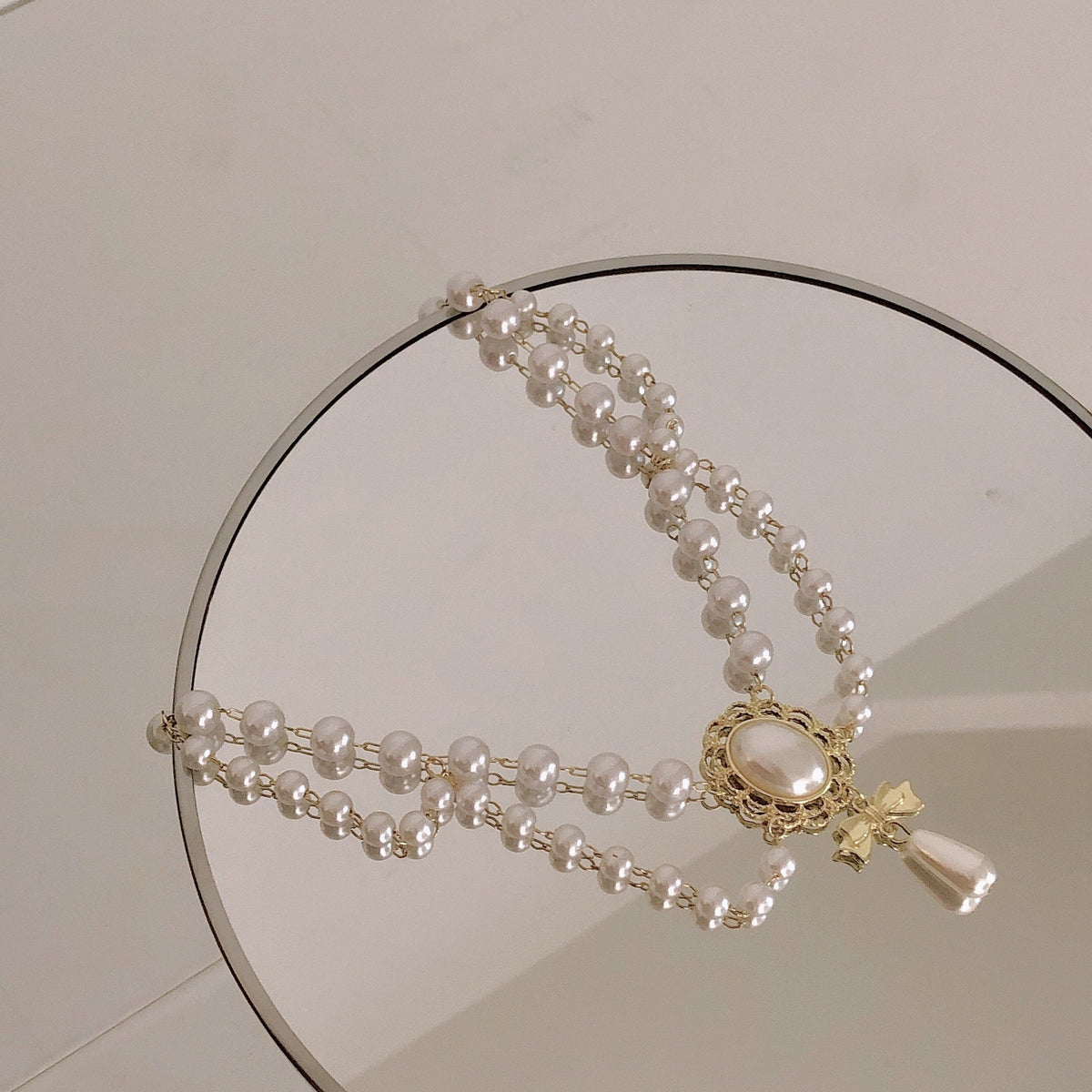 Multi Layer Pearls Necklace Women Choker Necklace