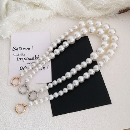 Large Pearl Beaded Chain Shoulder Strap Bag Cute Accessories