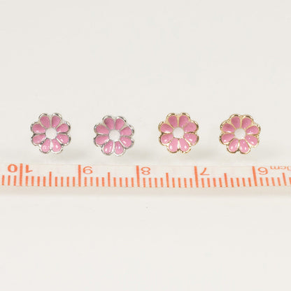Flower Enamel Stud Earrings