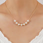 Thin Chain Pearl Necklace