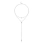 White Crystal Chain Necklace for Women